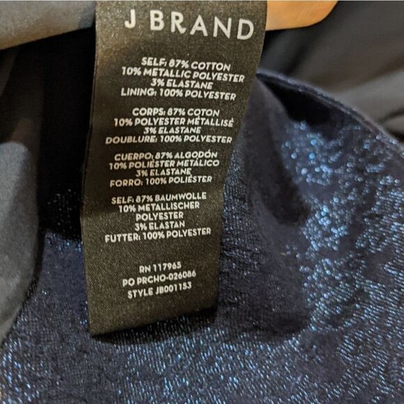 Nwt J Brand | Layla Blazer in Navy Floral Jacquard - Picture 12 of 14